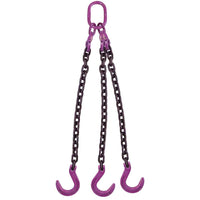 516 inch x 4 foot 3 Leg Chain Sling w Foundry Hooks Grade 100 image 1 of 3