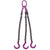12 inch x 18 foot 3 Leg Chain Sling w Foundry Hooks Grade 100 image 1 of 3