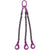12 inch x 10 foot 3 Leg Chain Sling w SelfLocking Hooks Grade 100 image 1 of 3