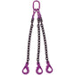 38 inch x 4 foot 3 Leg Chain Sling w SelfLocking Hooks Grade 100 image 1 of 3