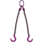 1/2" x 10' - Adjustable 2 Leg Chain Sling w/ Foundry Hooks - Grade 100 image 1 of 8