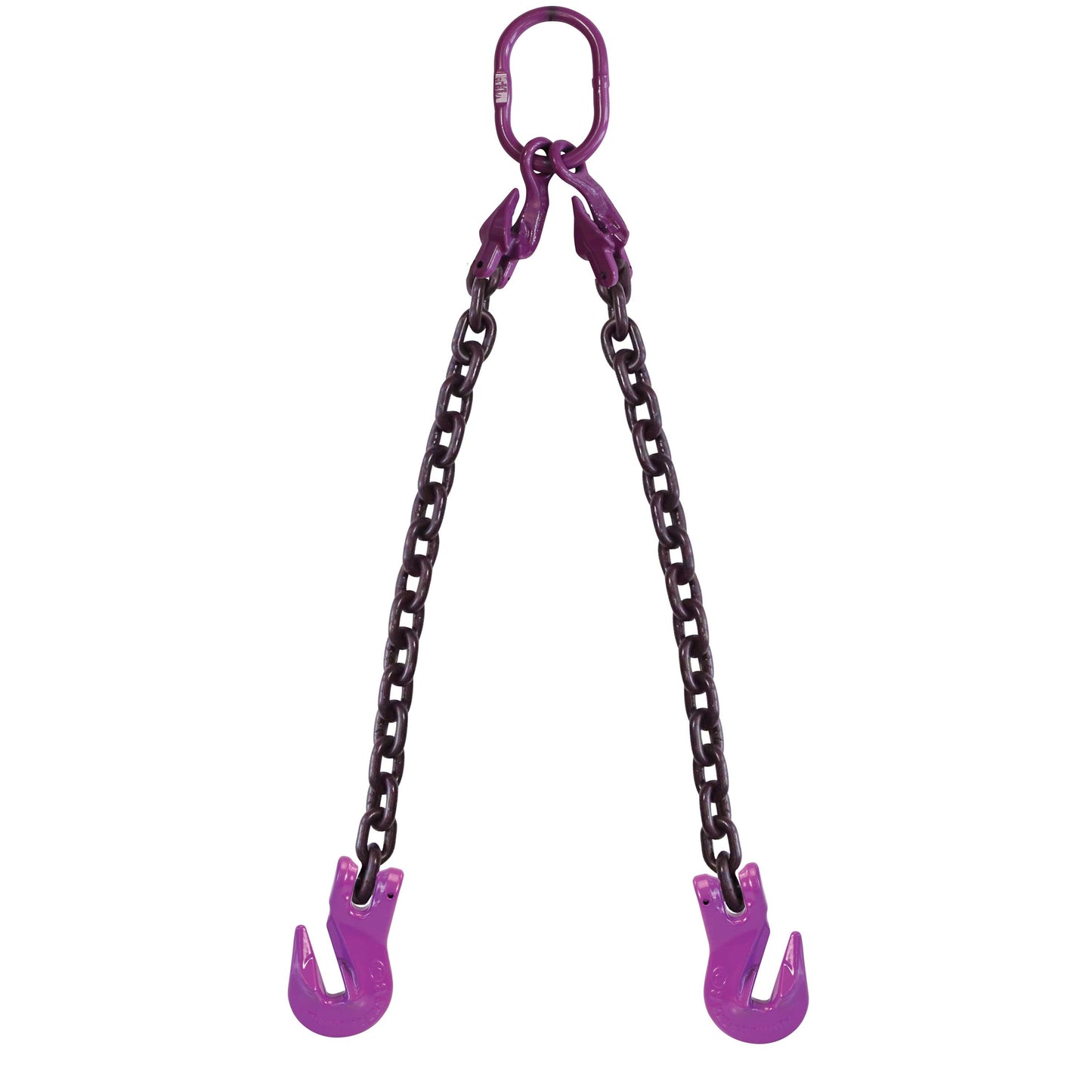 1/2" x 10' - Adjustable 2 Leg Chain Sling w/ Grab Hooks - Grade 100 image 1 of 8