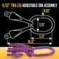 9/32" x 10' - Adjustable 2 Leg Chain Sling w/ Grab Hooks - Grade 100 image 7 of 8