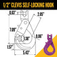 1/2" x 5' - Adjustable 2 Leg Chain Sling w/ Self-Locking Hooks - Grade 100 image 6 of 8