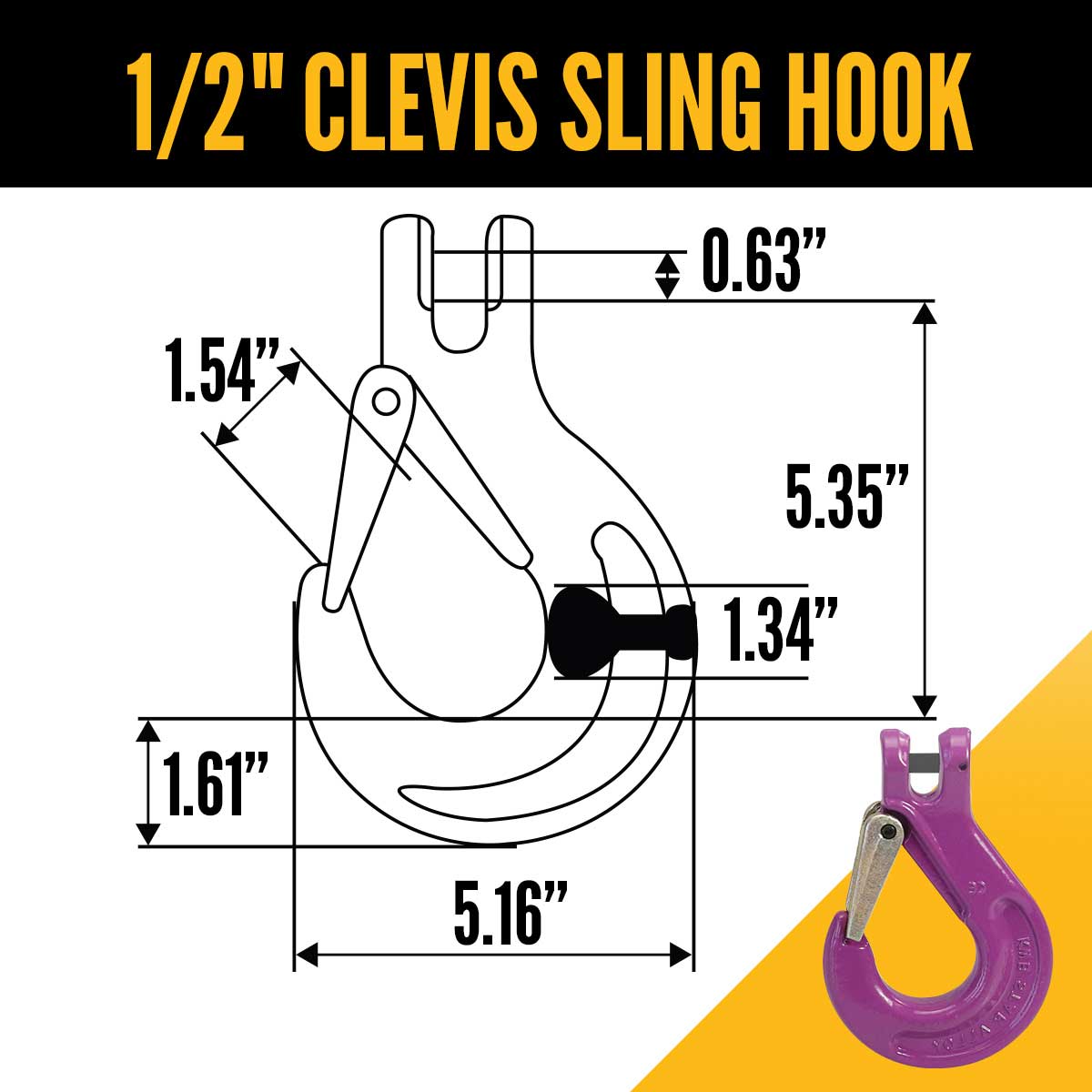 1/2" x 15' - Adjustable 2 Leg Chain Sling w/ Sling Hooks - Grade 100 image 6 of 8