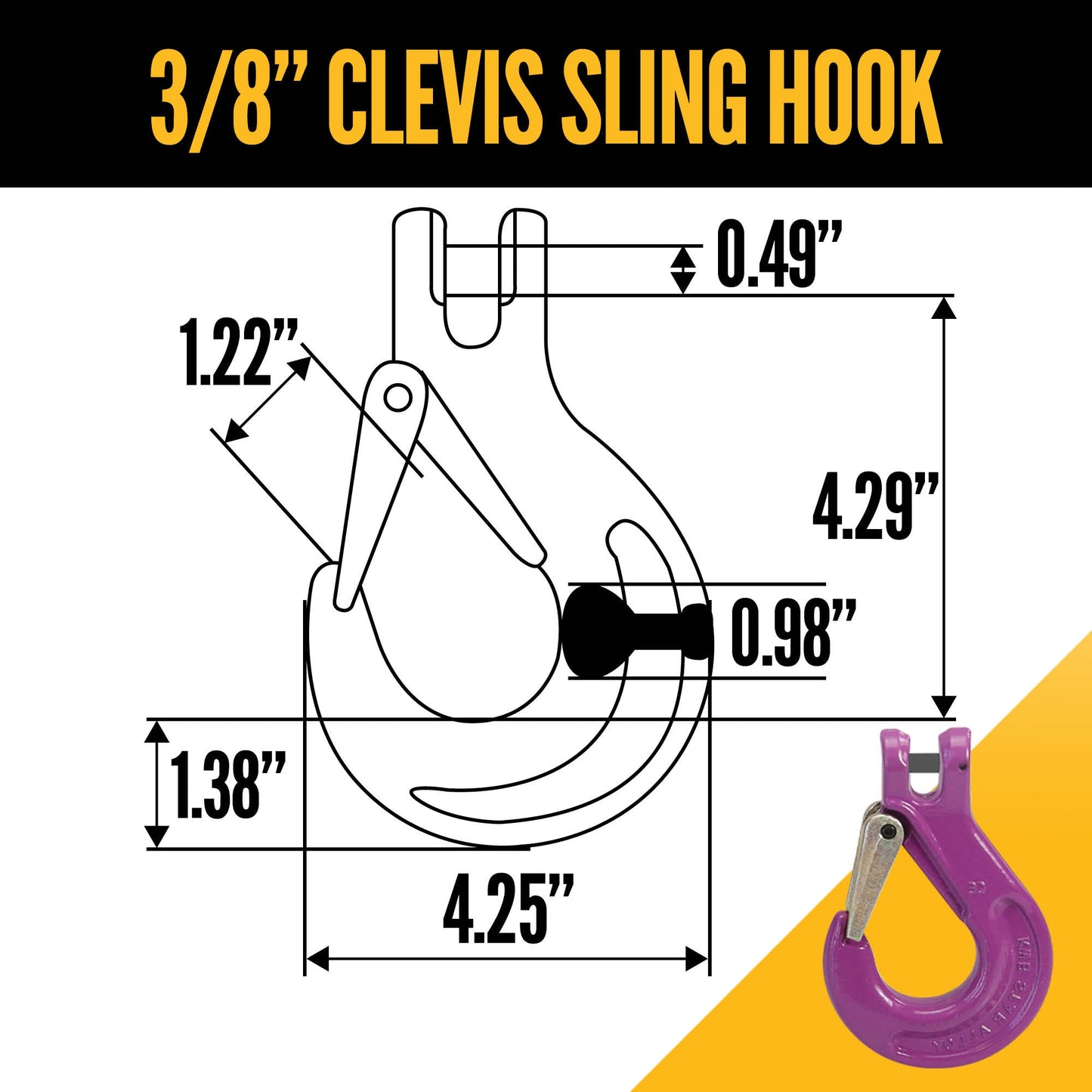 3/8" x 15' - Adjustable 2 Leg Chain Sling w/ Sling Hooks - Grade 100 image 6 of 8