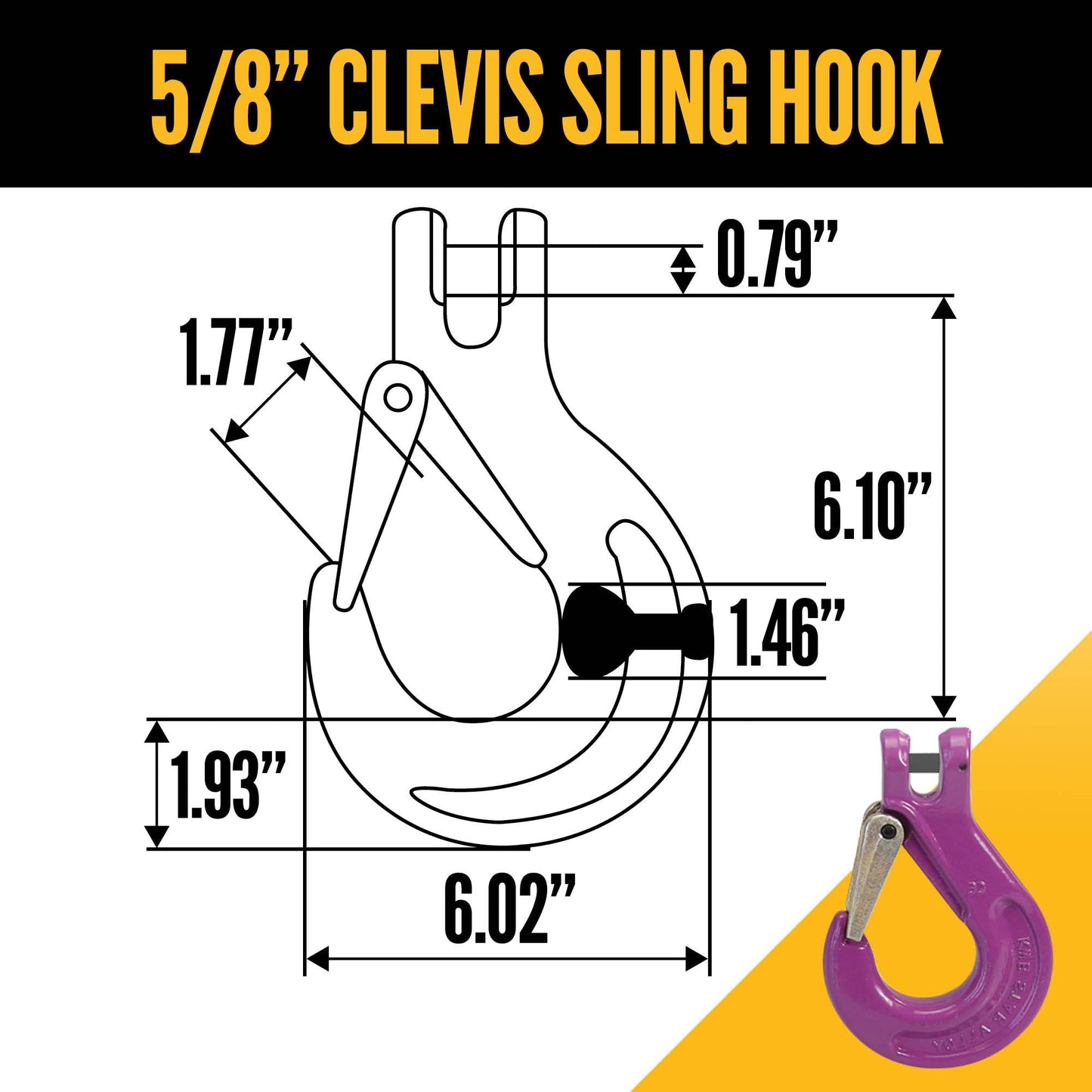 5/8" x 10' - Adjustable 2 Leg Chain Sling w/ Sling Hooks - Grade 100 image 6 of 8