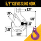 5/8" x 5' - Adjustable 2 Leg Chain Sling w/ Sling Hooks - Grade 100 image 6 of 8