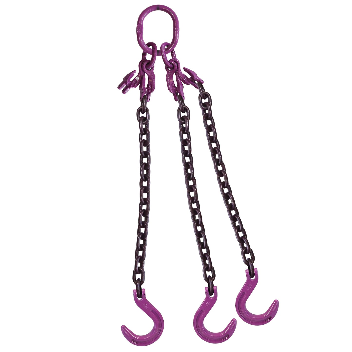 1/2" x 10' - Adjustable 3 Leg Chain Sling w/ Foundry Hooks - Grade 100 image 1 of 8