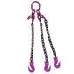 9/32" x 20' - Adjustable 3 Leg Chain Sling w/ Grab Hooks - Grade 100 image 1 of 8