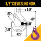 3/8" x 15' - Adjustable 3 Leg Chain Sling w/ Sling Hooks - Grade 100 image 6 of 8