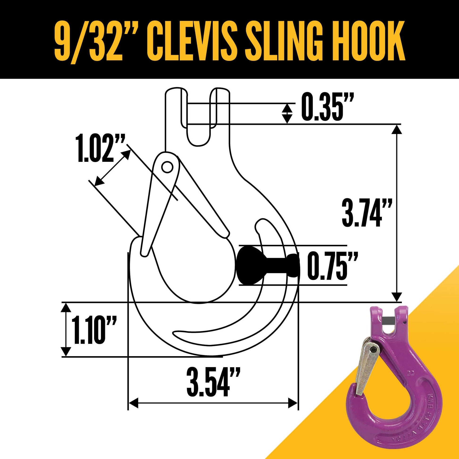 9/32" x 20' - Adjustable 3 Leg Chain Sling w/ Sling Hooks - Grade 100 image 6 of 8