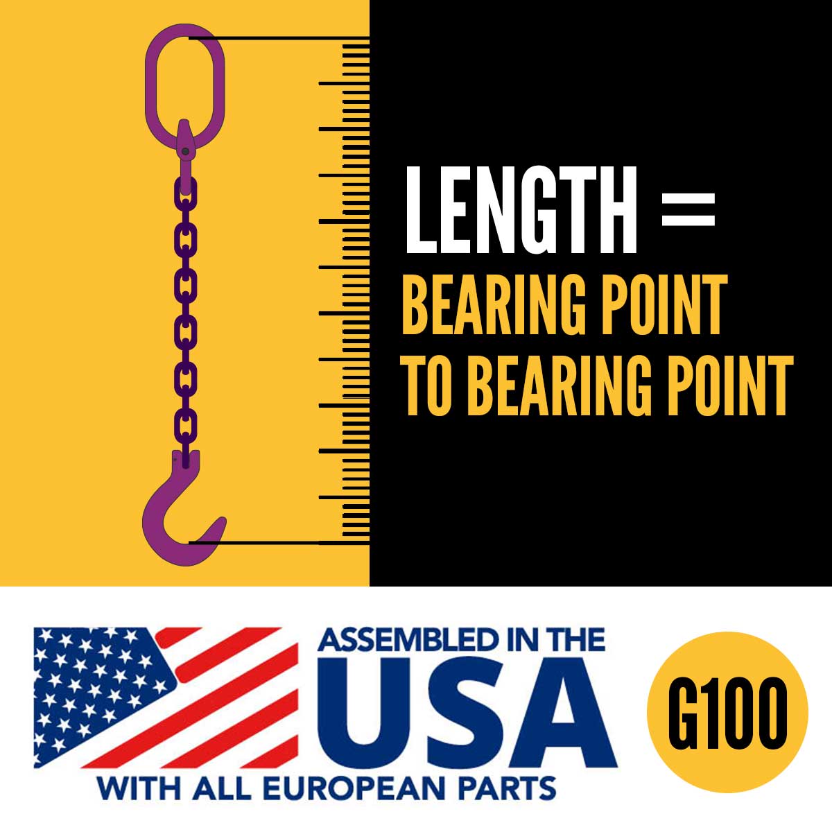 1/2" x 5' - Adjustable 4 Leg Chain Sling w/ Foundry Hooks - Grade 100 image 5 of 8