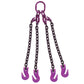 5/8" x 5' - Adjustable 4 Leg Chain Sling w/ Grab Hooks - Grade 100 image 1 of 8