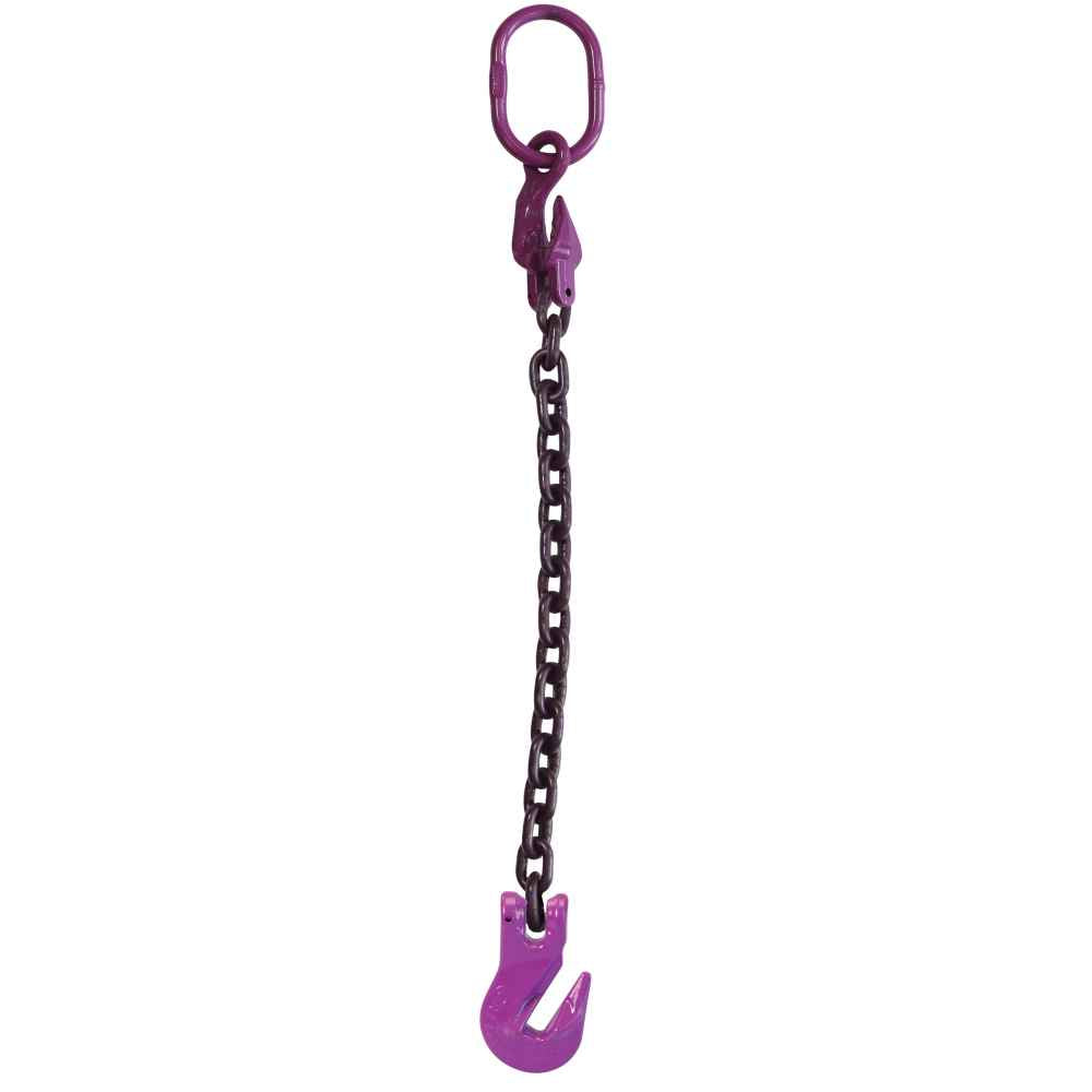 1/2" x 20' - Adjustable Single Leg Chain Sling w/ Grab Hook - Grade 100 image 1 of 8