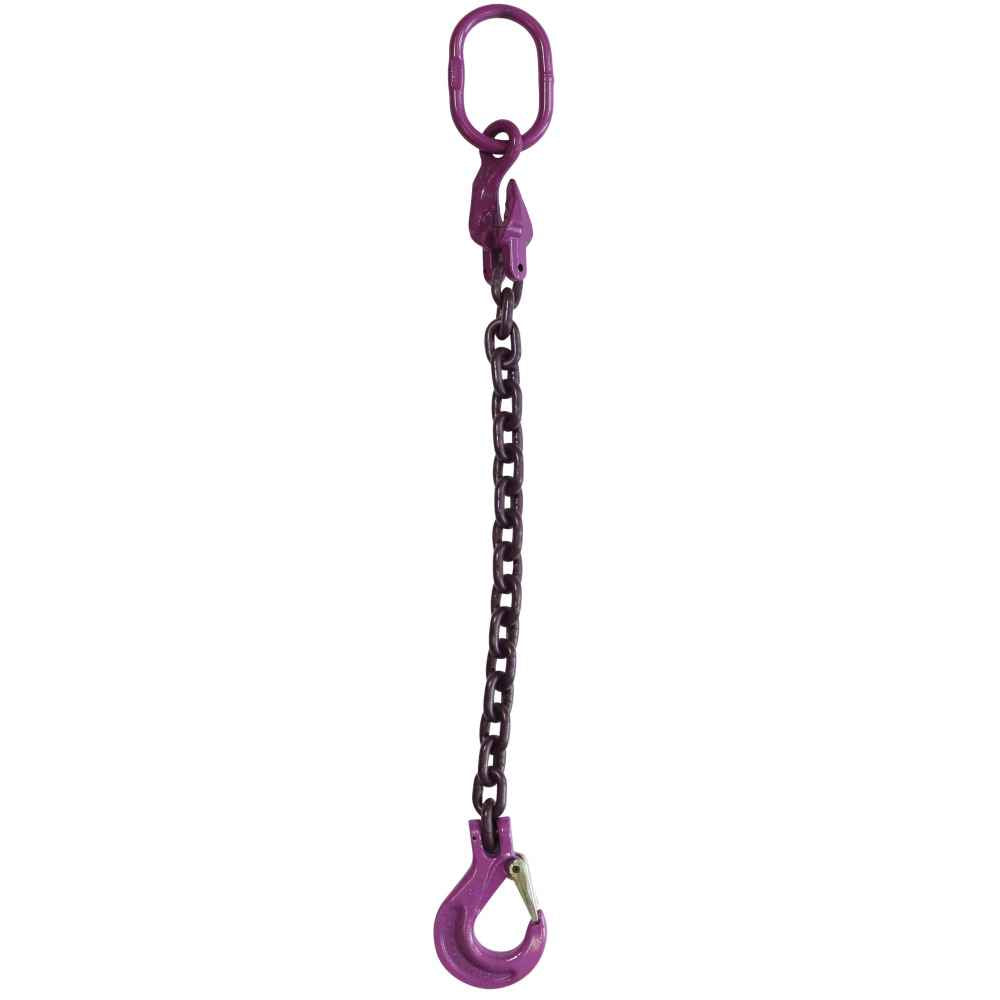 1/2" x 15' - Adjustable Single Leg Chain Sling w/ Sling Hook - Grade 100 image 1 of 8