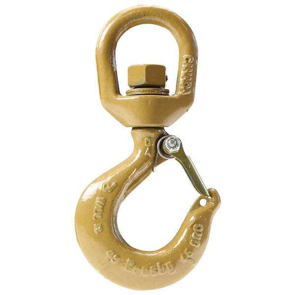 アーバン・シャーマン Crosby® L-322AN 2 Ton Alloy Swivel Eye Hook w/Latch - 1048825