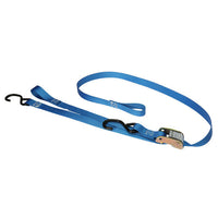 1 inch x 6 foot Cam Buckle Handlebar Strap wSHooks & Pull Loop Blue