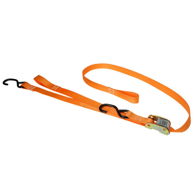1 inch x 6 foot Cam Buckle Handlebar Strap wSHooks & Pull Loop Orange