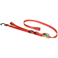 1 inch x 6 foot Cam Buckle Handlebar Strap wSHooks & Pull Loop Red