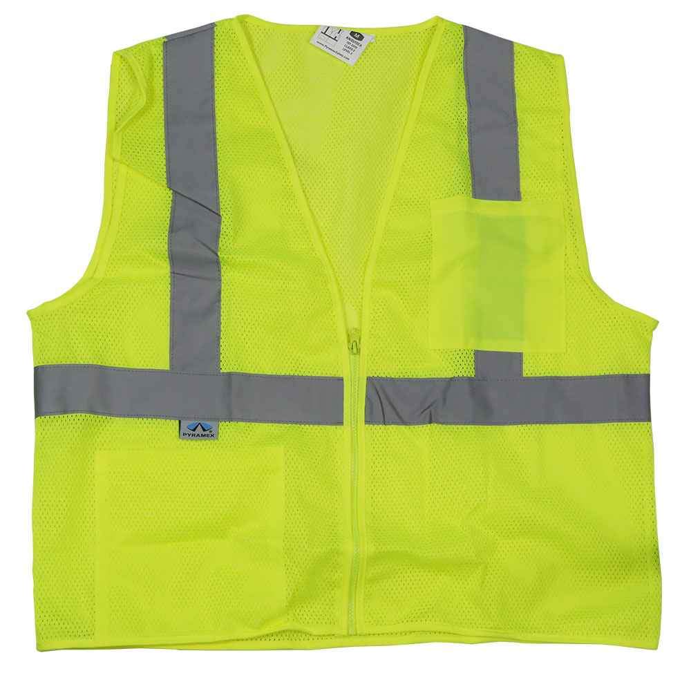 Reflective Safety Vest - Lime - 2XL - 10 Pack