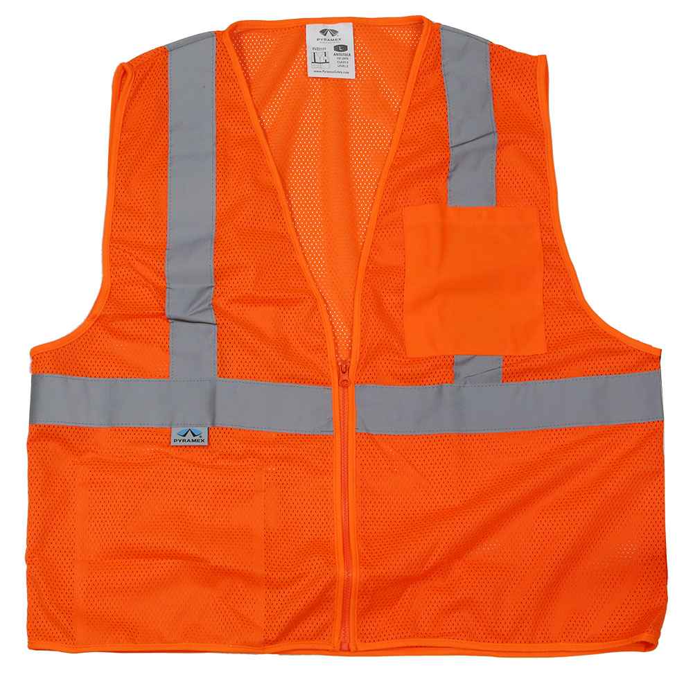 Orange Reflective Safety Vest w/ Zipper|Class Hi Vis Vest| USCC