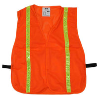 Orange Mesh Reflective Safety Vest - Hi Vis Vest - One Size