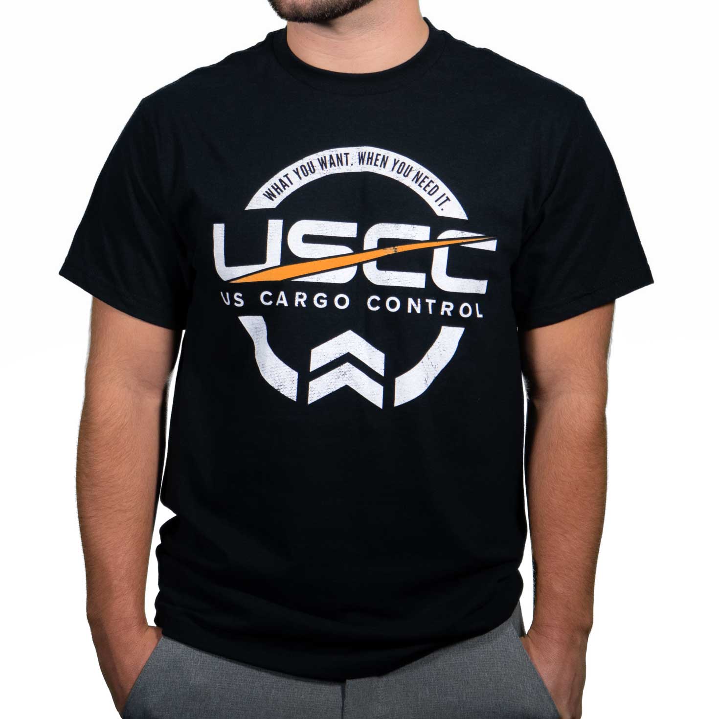 USCC Black Gildan Ringspun TShirt S image 1 of 2