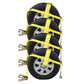 Adjustable Wheel Net with 4 Top Strap Twisted Snap Hook and Ratchet w Snap Hook 4 pack image 1 of 9