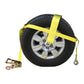 Adjustable Wheel Net with 4 Top Strap Twisted Snap Hook and Ratchet w Snap Hook image 1 of 8