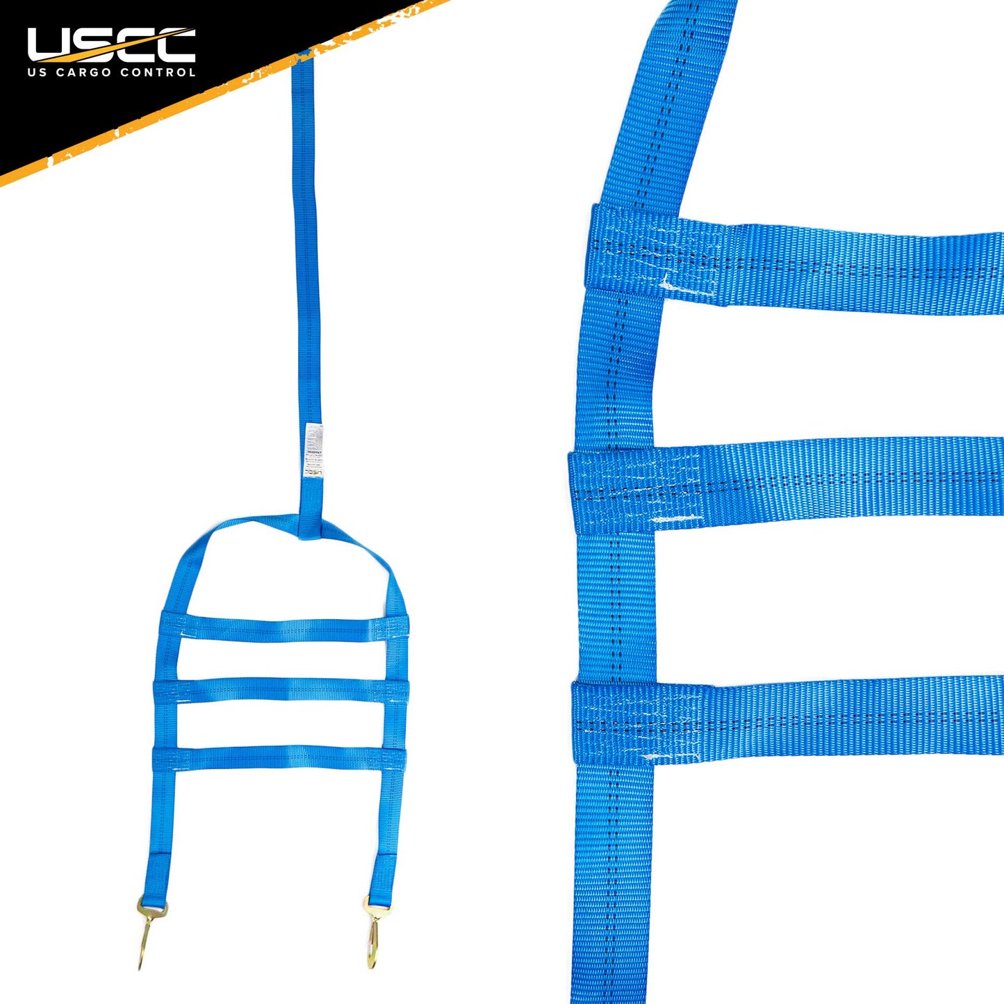 Blue Extra Large Tow Dolly Basket Strap with Twisted Snap Hooks 2 pack image 7 of 10