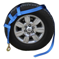 Blue Extra Large Tow Dolly Basket Strap with Twisted Snap Hooks image 1 of 10