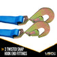 Blue Extra Large Tow Dolly Basket Strap with Twisted Snap Hooks image 4 of 10
