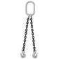 34 inch x 8 foot Crosby 2 Leg Chain Sling w Grab Hooks Grade 100 image 1 of 2