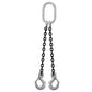 34 inch x 10 foot Crosby 2 Leg Chain Sling w Sling Hooks Grade 100 image 1 of 2