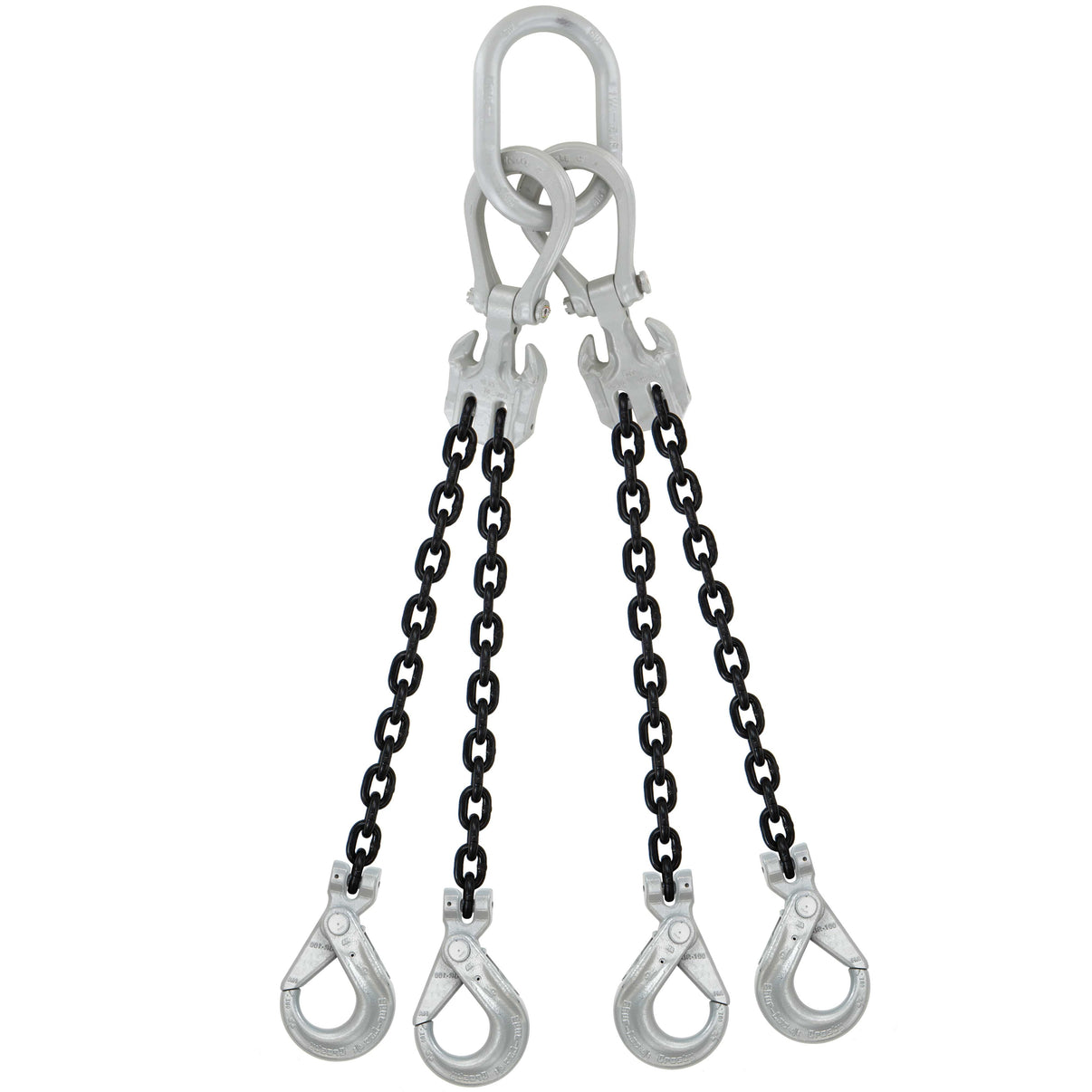 5/8" x 15' Domestic 4 Leg Adjustable Chain Sling w/ Crosby SelfLocking
