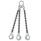 932 inch x 20 foot Domestic 3 Leg Chain Sling w Crosby SelfLocking Hooks Grade 100 image 1 of 2