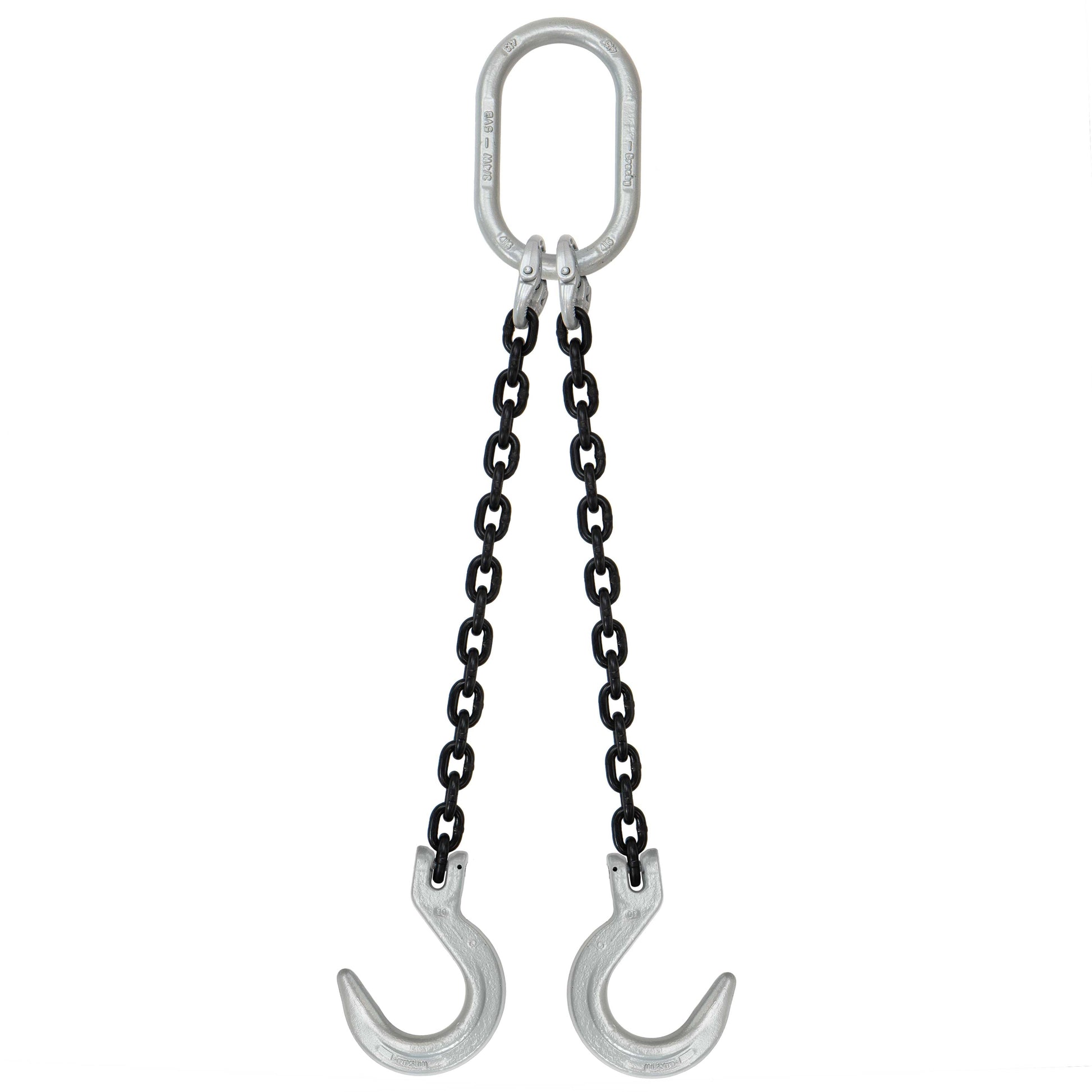 12 inch x 12 foot Domestic 2 Leg Chain Sling w Crosby Foundry Hooks Grade 100 image 1 of 2