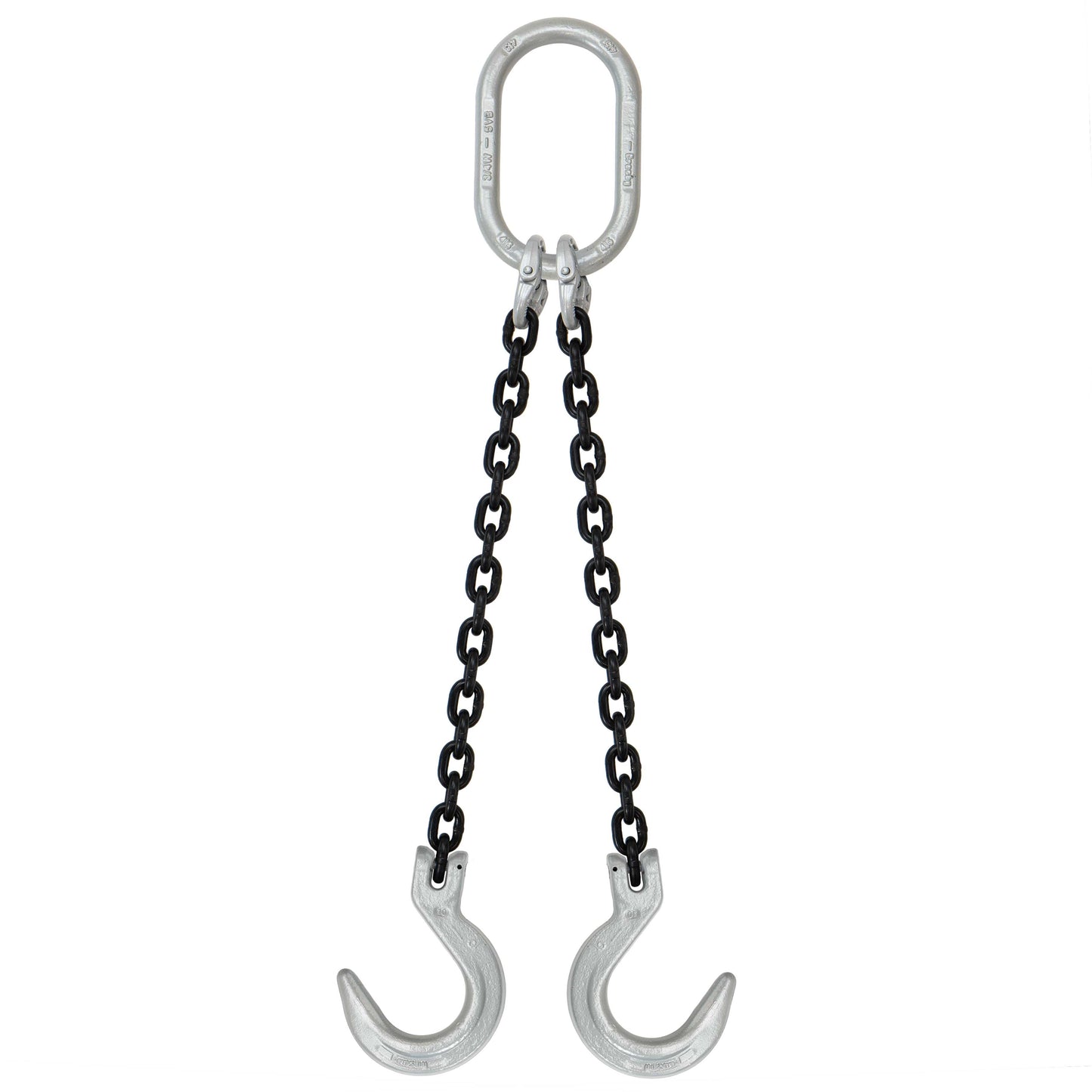 516 inch x 3 foot Domestic 2 Leg Chain Sling w Crosby Foundry Hooks Grade 100 image 1 of 2