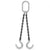 58 inch x 16 foot Domestic 2 Leg Chain Sling w Crosby Foundry Hooks Grade 100 image 1 of 2