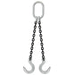 9/32" x 12' - Domestic 2 Leg Chain Sling w/ Crosby Foundry Hooks - Grade 100