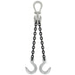 38 inch x 5 foot Domestic Adjustable 2 Leg Chain Sling w Crosby Foundry Hooks Grade 100 image 1 of 2