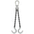 516 inch x 15 foot Domestic Adjustable 2 Leg Chain Sling w Crosby Foundry Hooks Grade 100 image 1 of 2