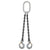 38 inch x 12 foot Domestic 2 Leg Chain Sling w Crosby Sling Hooks Grade 100 image 1 of 2