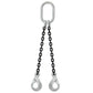 516 inch x 14 foot Domestic 2 Leg Chain Sling w Crosby SelfLocking Hooks Grade 100 image 1 of 2
