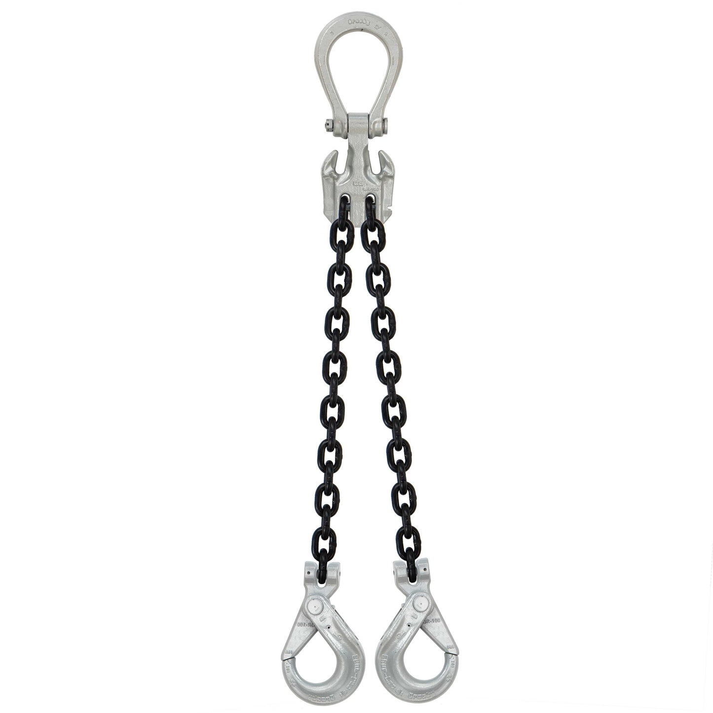 516 inch x 5 foot Domestic Adjustable 2 Leg Chain Sling w Crosby SelfLocking Hooks Grade 100 image 1 of 2