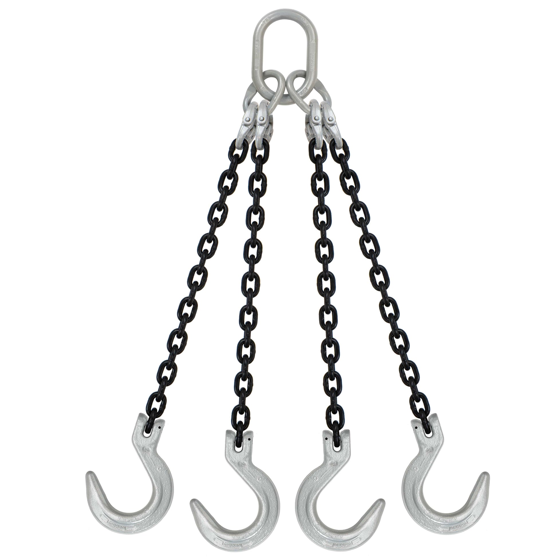 38 inch x 16 foot Domestic 4 Leg Chain Sling w Crosby Foundry Hooks Grade 100 image 1 of 2