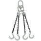12 inch x 5 foot Domestic Adjustable 4 Leg Chain Sling w Crosby Foundry Hooks Grade 100 image 1 of 2