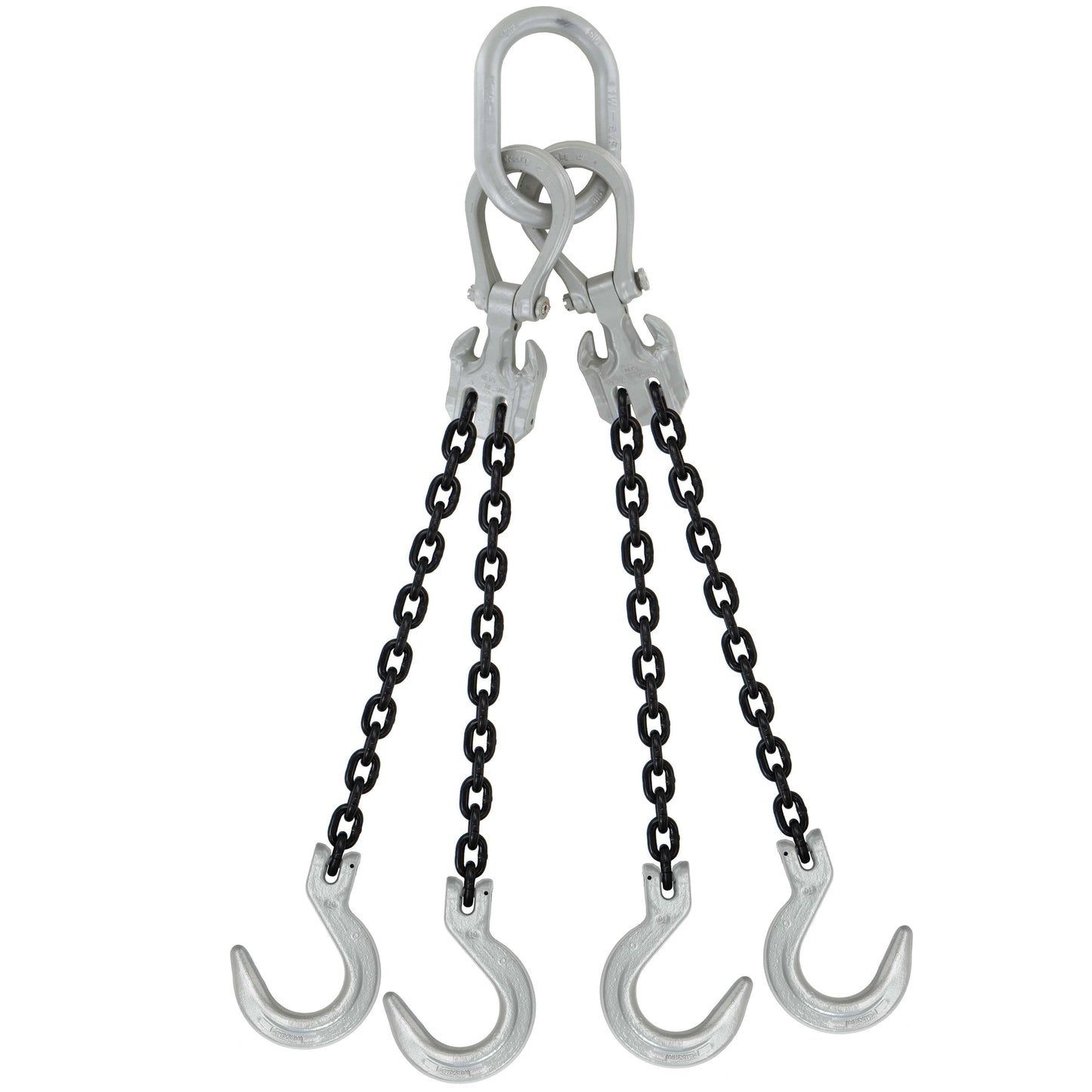 932 inch x 20 foot Domestic Adjustable 4 Leg Chain Sling w Crosby Foundry Hooks Grade 100 image 1 of 2