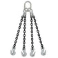 38 inch x 18 foot Domestic 4 Leg Chain Sling w Crosby Grab Hooks Grade 100 image 1 of 2
